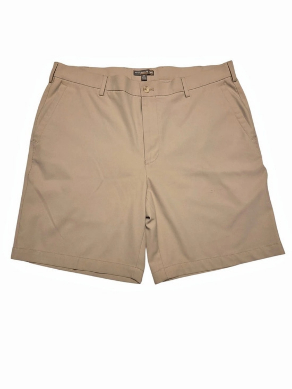 Peter Millar Salem Performance Golf Short Flat Front Shorts Brown Waist 35